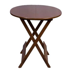 Mesa para Bar e Café Dobravel de Madeira 60 Redonda - Imbuia
