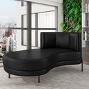 Ver imagem 2 de Sofá Chaise Longue Sala de Estar Living Lucca Esquerdo D02 Couríssimo Preto B-159 - Lyam Decor