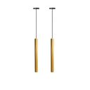 Ver imagem 1 de Kit 2 Pendentes Tubo Cilindro Alumínio 30cm: Cor Dourado