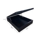 Ver imagem 3 de Cama Box Baú Viúva 128 Tecido Sintético Preto com Colchão Nazar Molas Ensacadas com Pillow Top - Bel