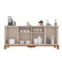 Ver imagem 2 de Buffet Mondrian Moderno 4 Portas MDP 180cm Off White Freijó Casah