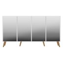 Ver imagem 7 de Aparador Buffet Retrô com Espelho Multimóveis Veneza com 4 Portas FG3559 Branco/Natural