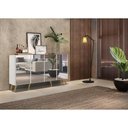 Ver mais imagens de Aparador Buffet Retrô com Espelho Multimóveis Veneza com 4 Portas FG3559 Branco/Natural