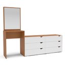 Ver imagem 3 de Cômoda Penteadeira 6 Gavetas com Espelho 209cm Porto Politorno Móveis