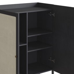 Balcao Cafe Bar 2 Portas 93 Cm Pes Madeira 27929 Oslo Nero Artesano - 6