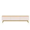 Ver imagem 2 de Rack com Pés Palito para Tv até 60 Polegadas Off White Nature Azos Shop Jm