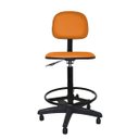 Ver imagem 2 de Cadeira Caixa Secretaria Polo - Couro Sintetico Corano - Laranja