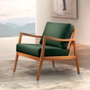 Ver imagem 1 de Poltrona Giulia Luxo Base em Madeira Maciça Castellar Móbile Verde