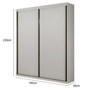 Ver imagem 2 de Guarda Roupa 2 Portas Buzios com 1 Espelho Valverde Branco