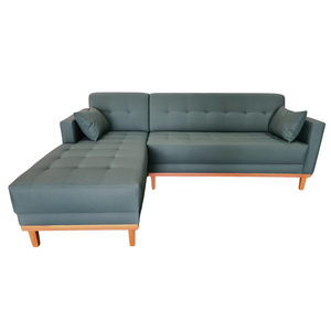 Sofá Chaise Gianni | Base de Madeira | Tecido Acquablock | 230cm | Floresta