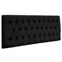 Ver imagem 1 de Painel Suspenso Cabeceira Dubai 1,28m para Cama Viúva Solteirão Suede Preto - Aurora Line