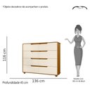 Ver imagem 5 de Cômoda 8 Gavetas Doble