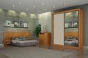 Ver imagem 1 de Dormitório Solteiro Esp 2 Portas 3PÇS Milano - Arbo Design