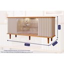 Ver imagem 3 de Aparador Sala Janice 4 Portas 165cm Nature/White Cimol