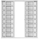 Ver imagem 2 de Porta de Correr Alumínio Branco Travessa 04 Folhas Maxx - 210x150