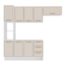 Ver imagem 4 de Cozinha Compacta 250084 4 Peças Amara Branco Creme Politorno Móveis