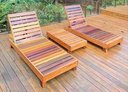 Ver imagem 3 de Kit Serena Lumatê Decor | 2 Espreguiçadeiras + Mesa Madeira Maciça