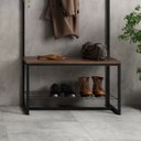 Ver imagem 5 de Sapateira C/Cabideiro 80,5 cm C/3 Ganchos Superiores e Banco: Legno com Preto