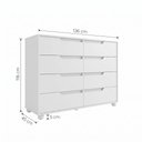 Ver imagem 4 de Cômoda 8 Gavetas Doble Branco