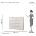Ver imagem 4 de Cômoda 8 Gavetas Doble