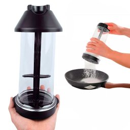 Tapioqueira Peneira Polvilhador Beiju Farinha Armazenar Utensilio Cozinha Preto - 3