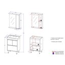 Ver imagem 4 de Gabinete Banheiro com Cuba e Espelheira Multimóveis CR10060 Branco/Legno Crema