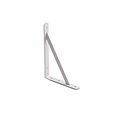 Cantoneira Mão Francesa 37cm para Prateleira Triangular Branco Metal para Madeira Vidro e MDF