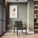 Ver imagem 1 de Poltrona Decorativa Madeira Maciça Jequitibá Assento com Persintas Slim Cinza/Marrom