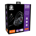Ver imagem 2 de Fone Usb/p2 com Microfone Gamer Rgb 5+ Preto X5-1000
