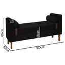 Ver imagem 6 de Kit Cabeceira e Calçadeira Baú para Cama Box Solteiro 90cm Pietro Bouclê - Sofa Store:bouclê Preto