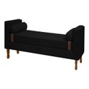 Ver imagem 3 de Kit Cabeceira e Calçadeira Baú para Cama Box Solteiro 90cm Pietro Bouclê - Sofa Store:bouclê Preto