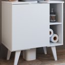 Ver imagem 5 de Gabinete para Banheiro 01 Porta e 4 Nichos B86 Branco Novam