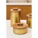 Ver imagem 4 de Pote Decorativo em Metal e Madeira 20411-m Mart