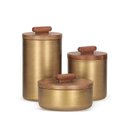 Ver imagem 3 de Pote Decorativo em Metal e Madeira 20411-m Mart