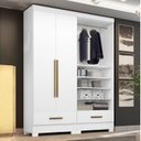 Ver imagem 1 de Guarda-Roupa Modulado 2 Peças 2 Portas 2 Gavetas Smart Plus Branco