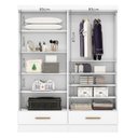 Ver imagem 5 de Guarda-Roupa Modulado 2 Peças 2 Portas 2 Gavetas Smart Plus Branco