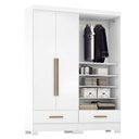 Ver imagem 2 de Guarda-Roupa Modulado 2 Peças 2 Portas 2 Gavetas Smart Plus Branco