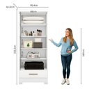 Ver imagem 6 de Guarda-Roupa Modulado 2 Peças 2 Portas 2 Gavetas Smart Plus Branco