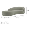 Ver imagem 4 de Divã Recamier Orgânico França 250cm Lado Esquerdo Bouclé