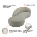 Ver imagem 3 de Divã Recamier Orgânico França 250cm Lado Esquerdo Bouclé