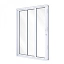 Ver imagem 1 de Porta de Alumínio de Correr 215x150cm 3 Folhas com Vidro Lucasa Alumínio Branco