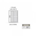 Ver imagem 3 de Porta de Alumínio de Correr 215x150cm 3 Folhas com Vidro Lucasa Alumínio Branco