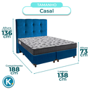 Ver imagem 3 de Cama Box + Colchão Casal Ortobom D33 Iso100 + Cabeceira Estofada