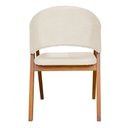 Ver imagem 2 de Cadeira Antonela Base de Madeira Corino Modena: Bege