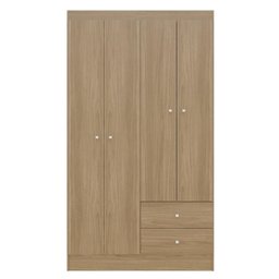 Guarda Roupa Solteiro 4 Portas 2 Gavetas Vesta - Freijó - 2