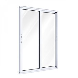 Porta de Alumínio de Correr 215x150cm 2 Folhas com Vidro Lucasa Aluminío - 2