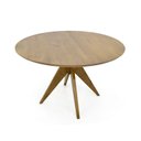 Ver imagem 3 de Mesa de Jantar Redonda em Madeira Maciça Andria 120cm de Diâmetro:castanho Claro