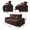 Sofá Retrátil e Reclinável 3 Lugares 1,78m Suede Espanha Mamflex - 3