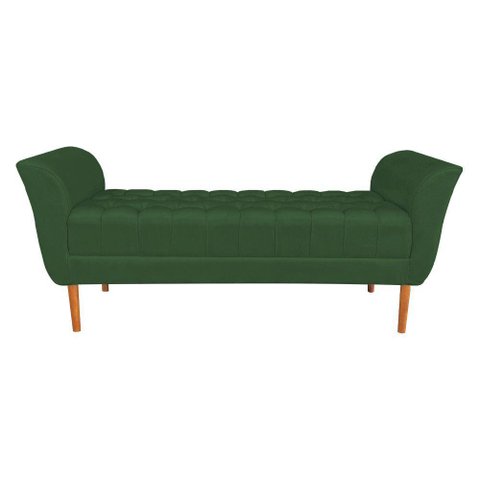 Calçadeira Recamier Casal 1,50m Londres Veludo - Pallazio Verde