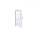 Ver imagem 3 de Porta de Alumínio Lambri 215x85cm com Postico e Vidro Liso Lucasa Alumínios Abertura Esquerda Branco